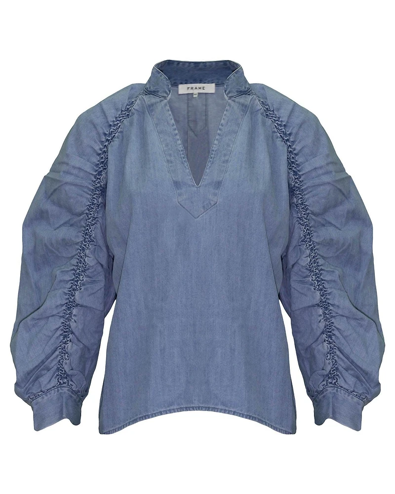 Ruched Cali Popover Shirt