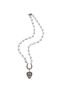 Austrian Crystal Horseshoe Pendant Necklace