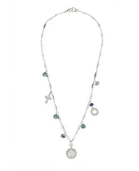 Diamont Azue Charm Silver Necklace