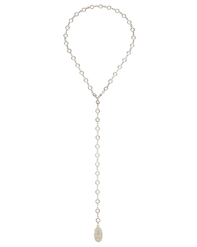 Euro Crystal Silver Lariat