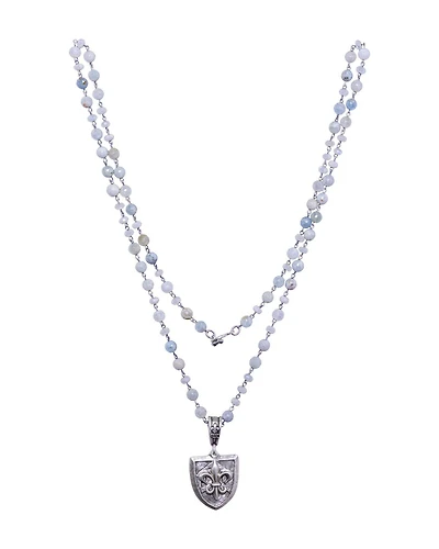 La Mer Mix Cheval Fleur Medal Necklace
