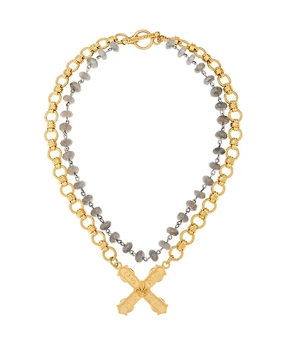 Labradorite Brittany French Kiss Necklace