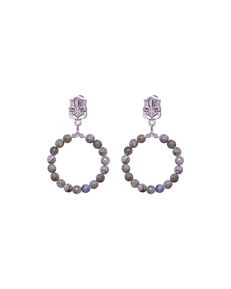 Labradorite Hoop Earrings
