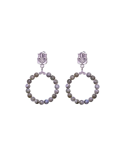 Labradorite Hoop Earrings