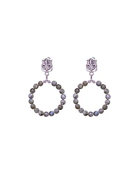 Labradorite Hoop Earrings