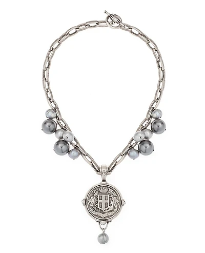 Lyon Fabre Medal Necklace