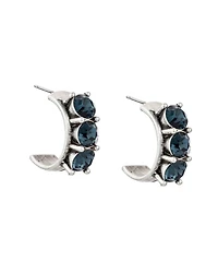 Montana Crystal Trio Silver Huggies