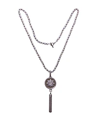 Pearls With Patrie Medal Necklace