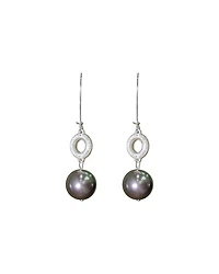 Petite Annecy and Charcoal Pearl Earrings