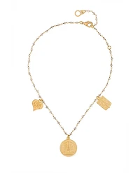 Trio Pendant Labradorite Gold Necklace