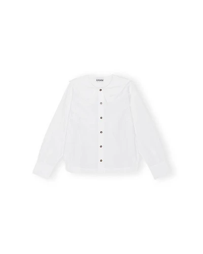 Ganni Cotton Poplin Double Collar Shirt