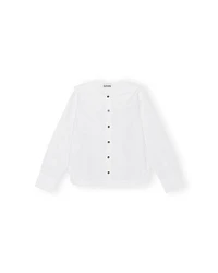 Ganni Cotton Poplin Double Collar Shirt