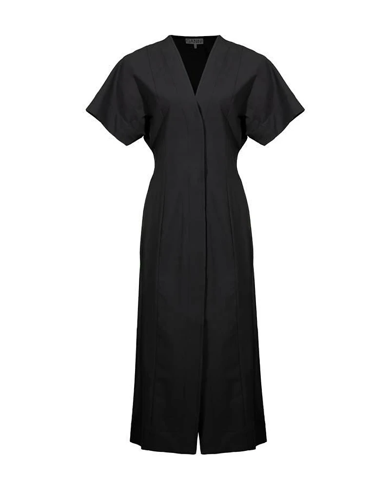 Ganni Drapey Melange Midi Dress