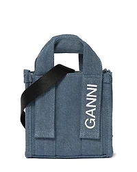 Ganni Tech Mini Denim Tote