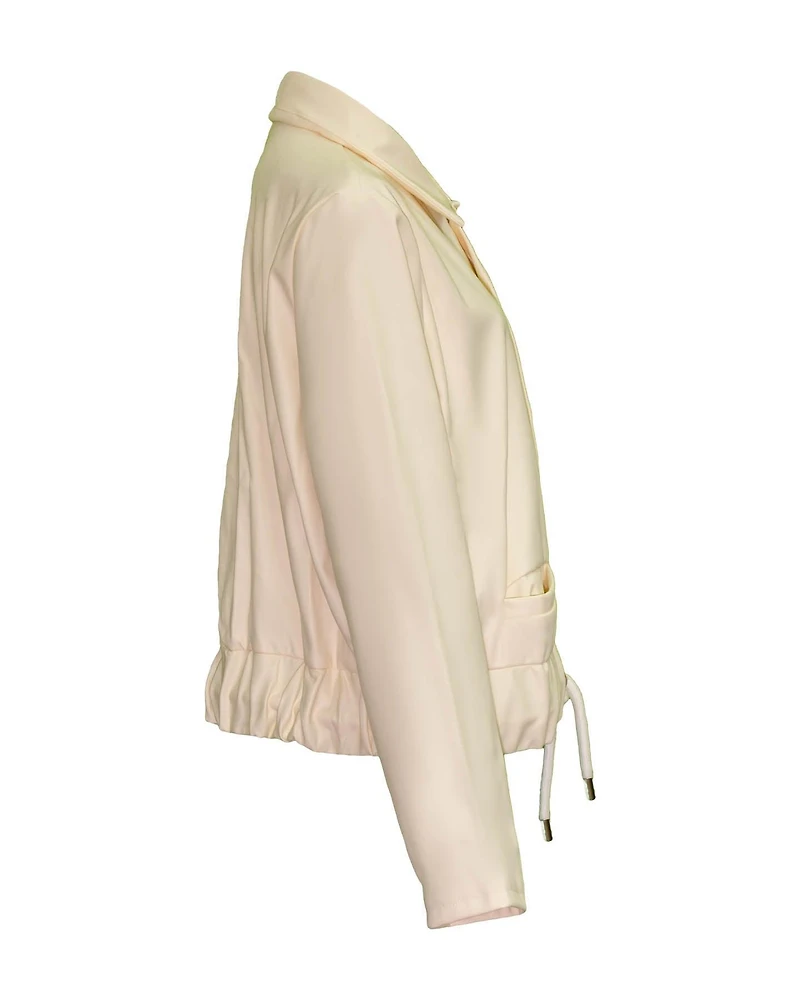 Corded Vegan Leather Jacket