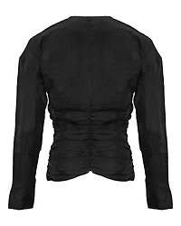 Ruched Keyhole Top