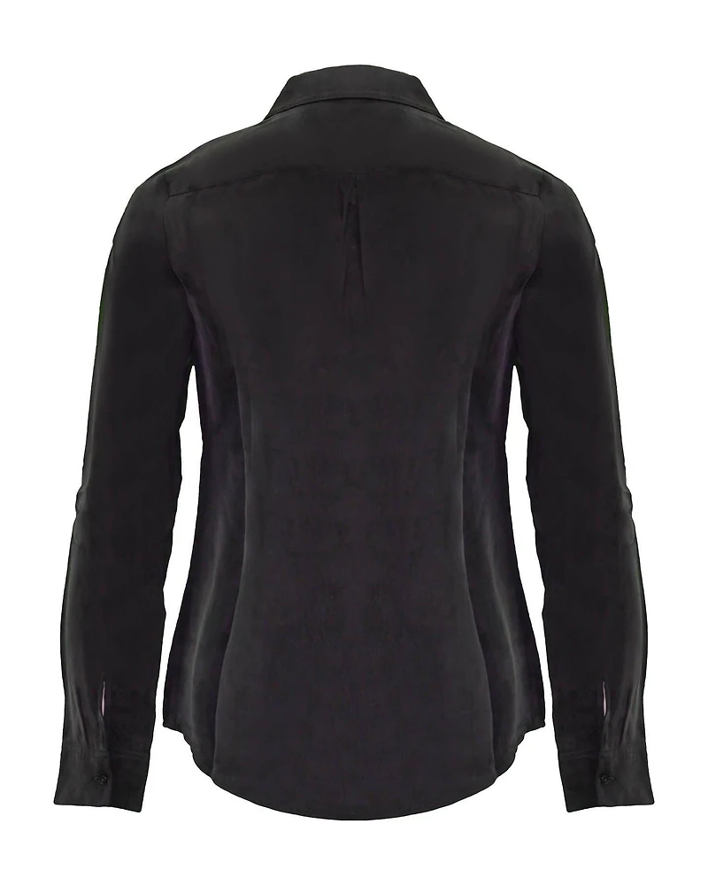 Signature Cupro Blouse Black