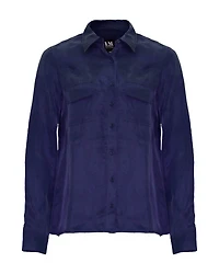 Signature Cupro Blouse Navy