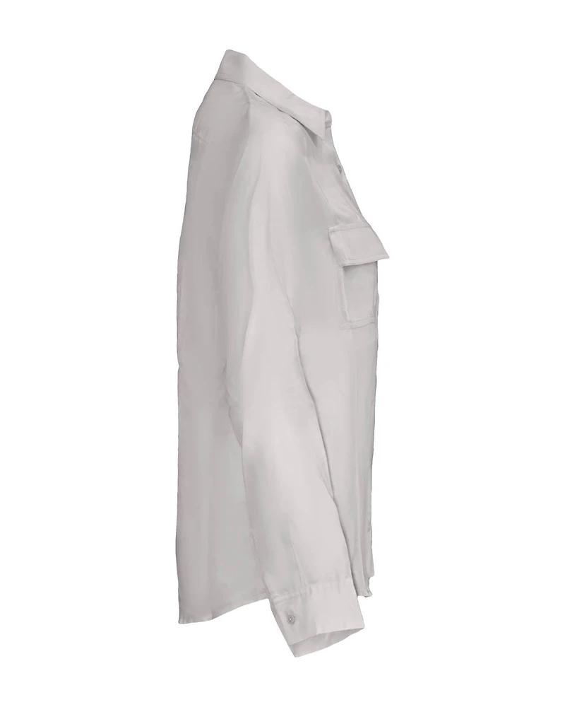 Signature Cupro Blouse Sky Blue