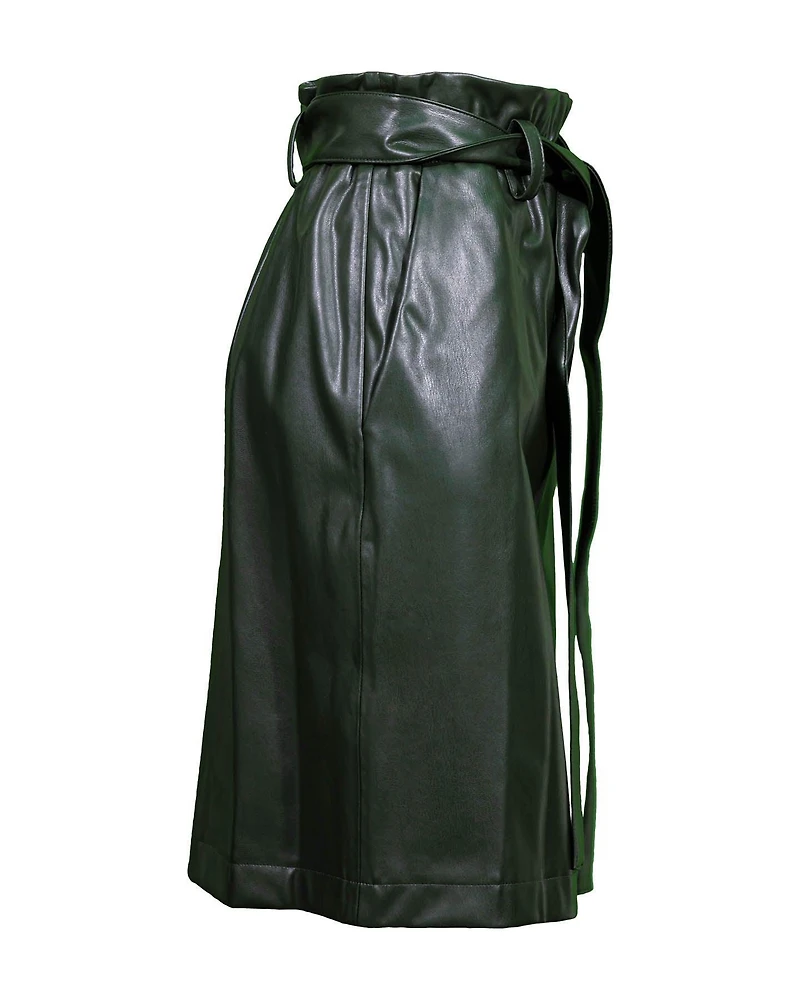 Rakonis-1 Faux Leather Skirt