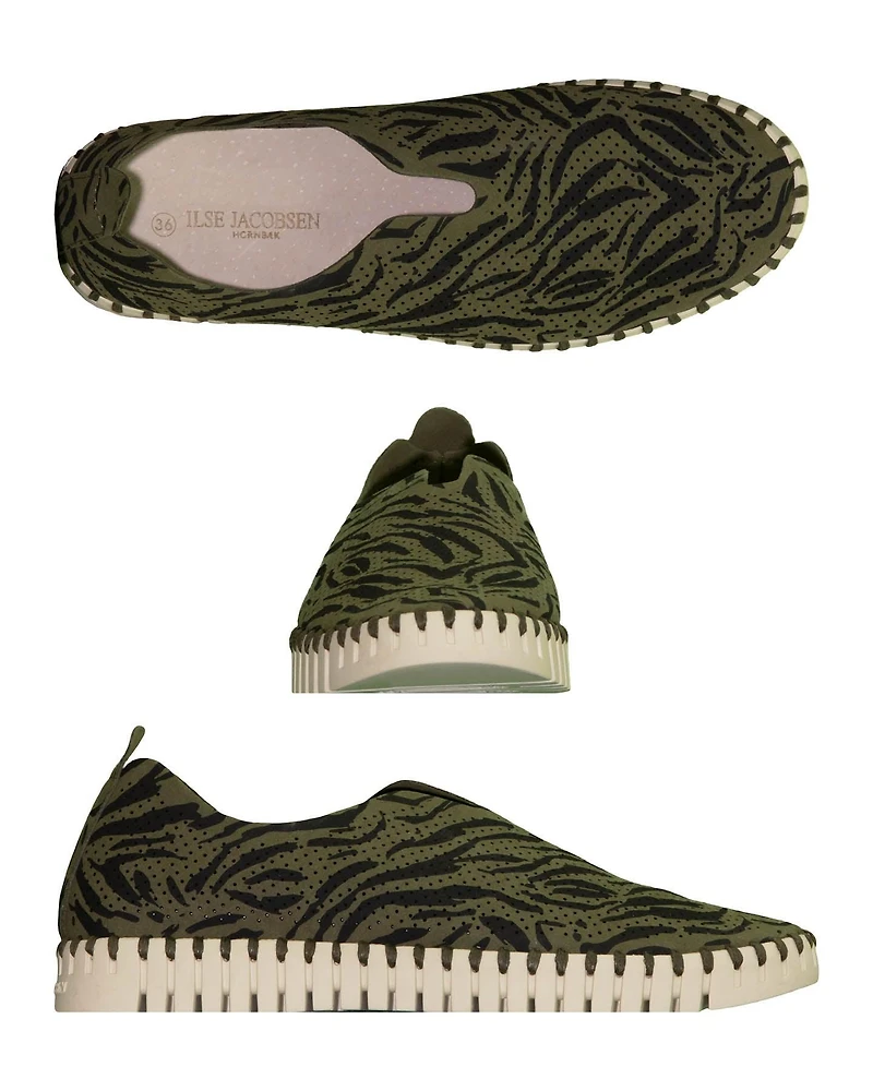 Tulip Zebra Print Slip-On Sneakers