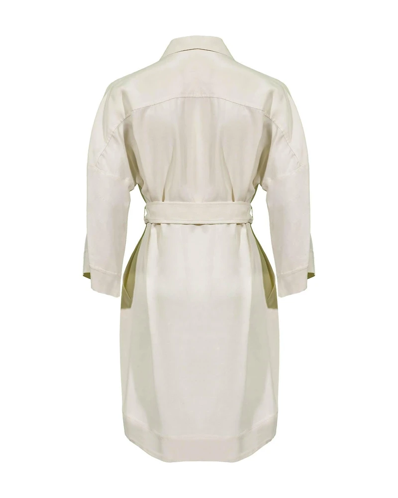 Half Button Shirt Dress
