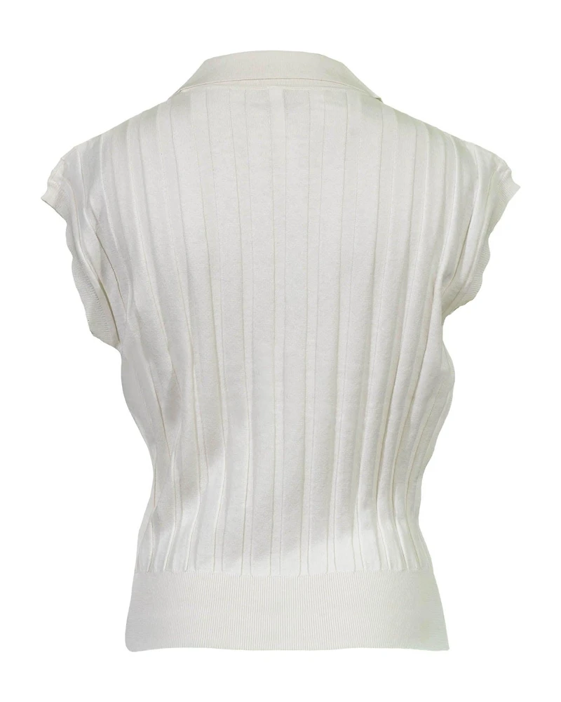 Ribbed Polo T-Shirt