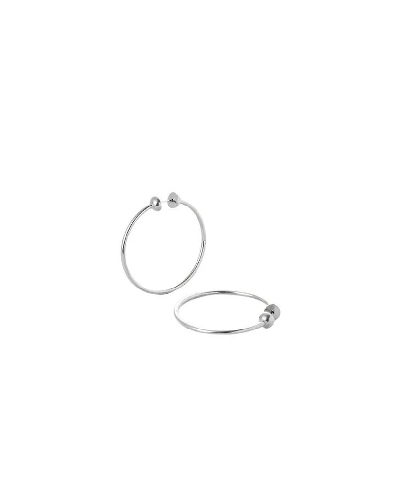 Icon Hoops Small Rhodium
