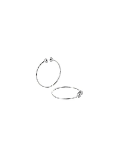Icon Hoops Small Rhodium