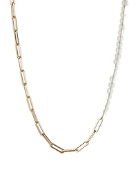 Lyra Gold-Clear Bead Chain Necklace