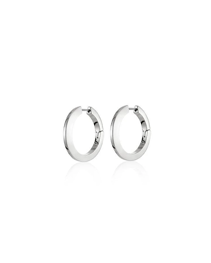 Jenny Bird Toni Hinged Hoop Earrings Silver