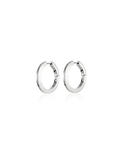 Jenny Bird Toni Hinged Hoop Earrings Silver