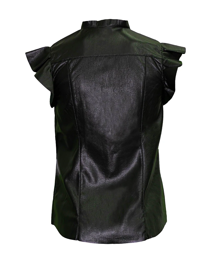 Orien Vegan Leather Top