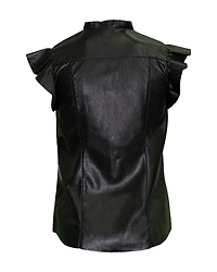 Orien Vegan Leather Top