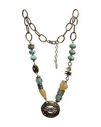 Agate-Citrine-Glass Necklace