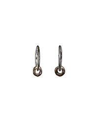 Bronze Cheerio Silver Hoops