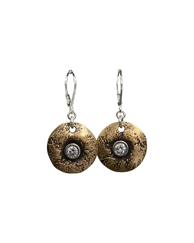 Bronze Disc Earrings