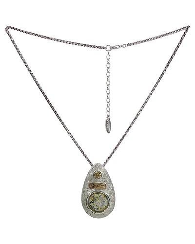 Snowflake Resin Art Oval Necklace