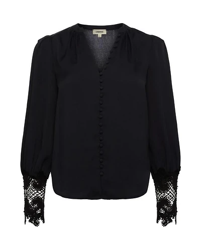 L'Agence Ava Lace Cuff Top