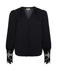 L'Agence Ava Lace Cuff Top