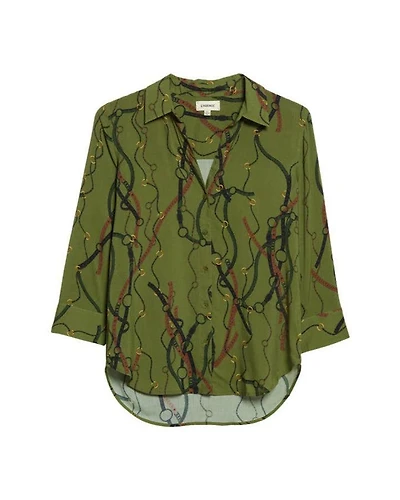 Camille Belt Print Blouse