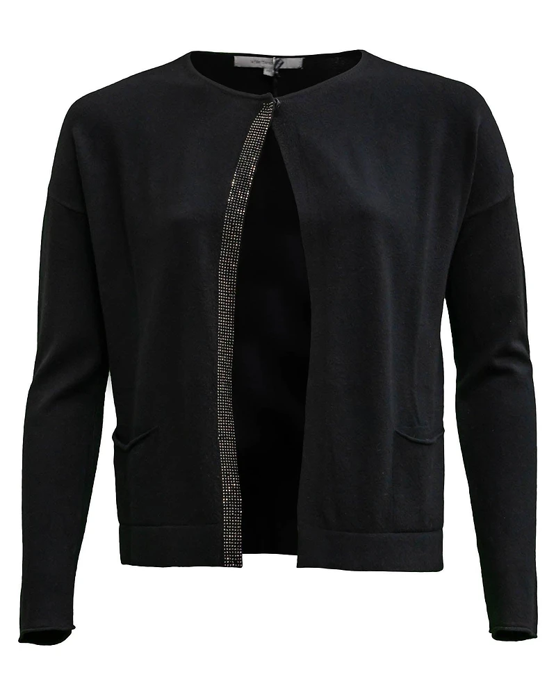 Cropped Cardigan-Noir