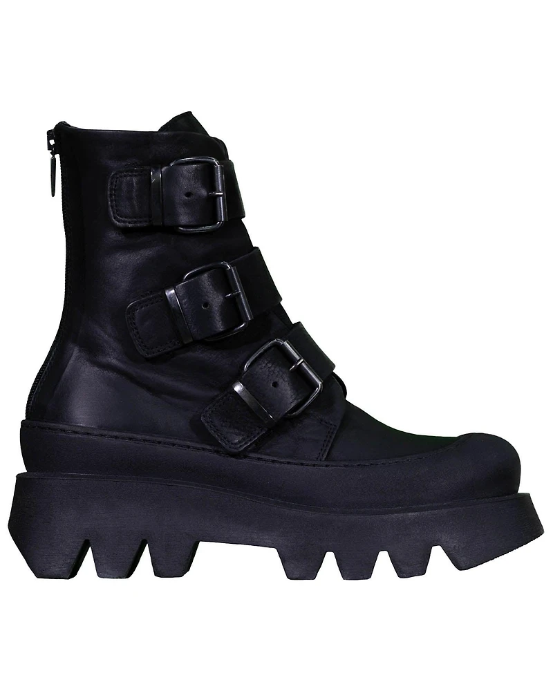 Leather Buckle Boot