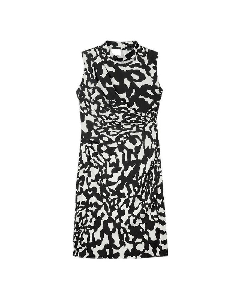 Luisa Cerano Abstract Spotted Animal Print Dress
