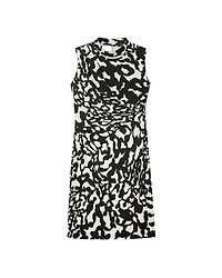 Luisa Cerano Abstract Spotted Animal Print Dress