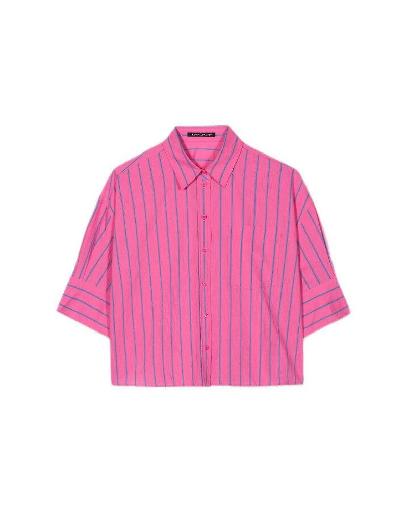 Bold Stripe Cropped Shirt