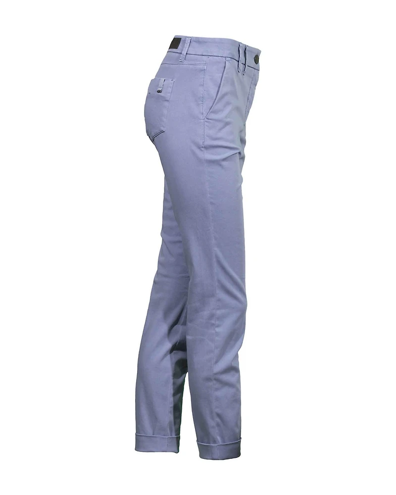 Brushed Cotton Skinny Pant Faded Blue
