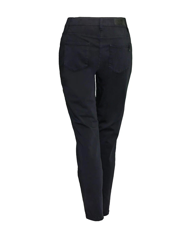 Brushed Cotton Skinny Pants Black