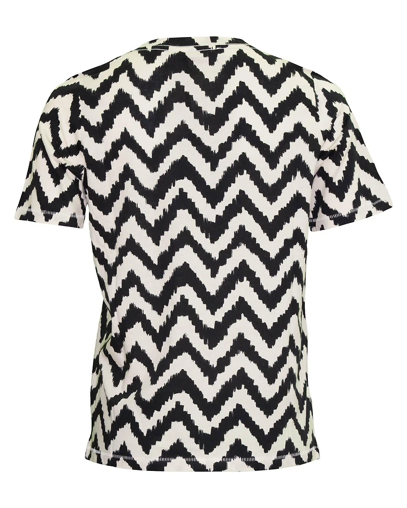 Chevron Print Cotton T-Shirt