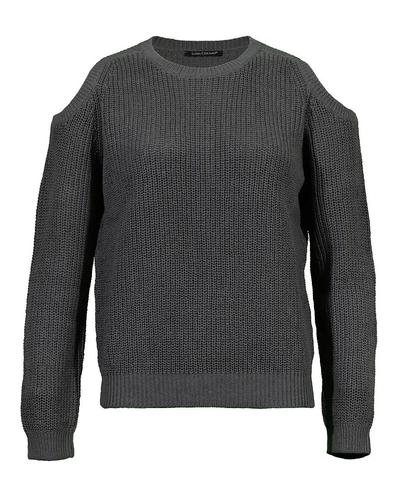 Cold Shoulder Knit Pullover